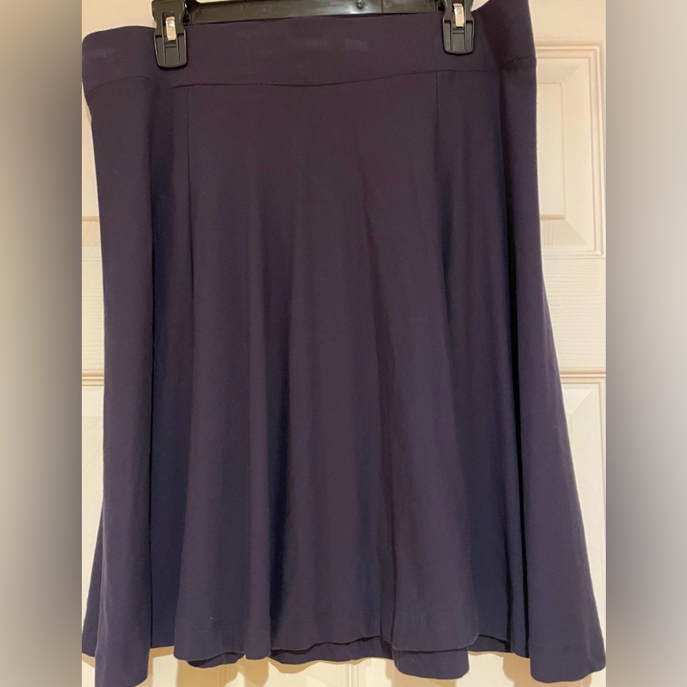Loft Navy Skirt with elastic waist